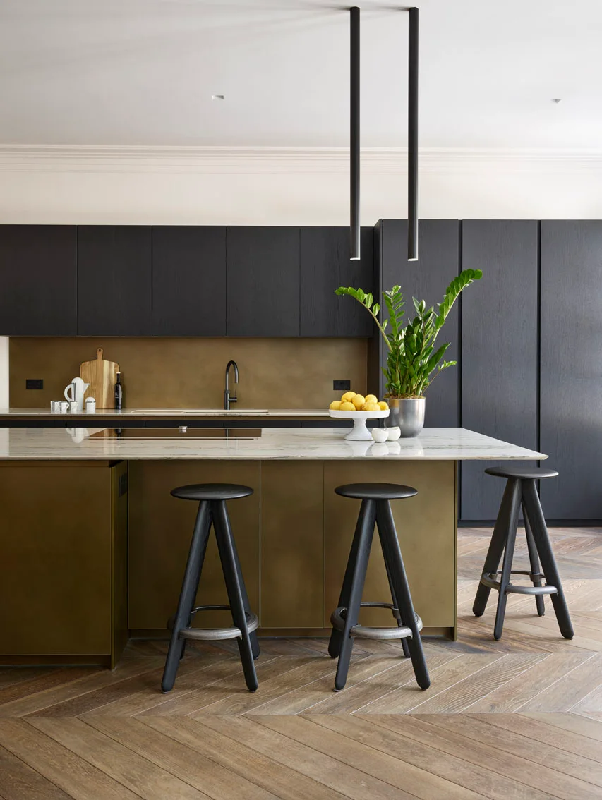 Shell House — Bronze & Black, Herringbone Oak